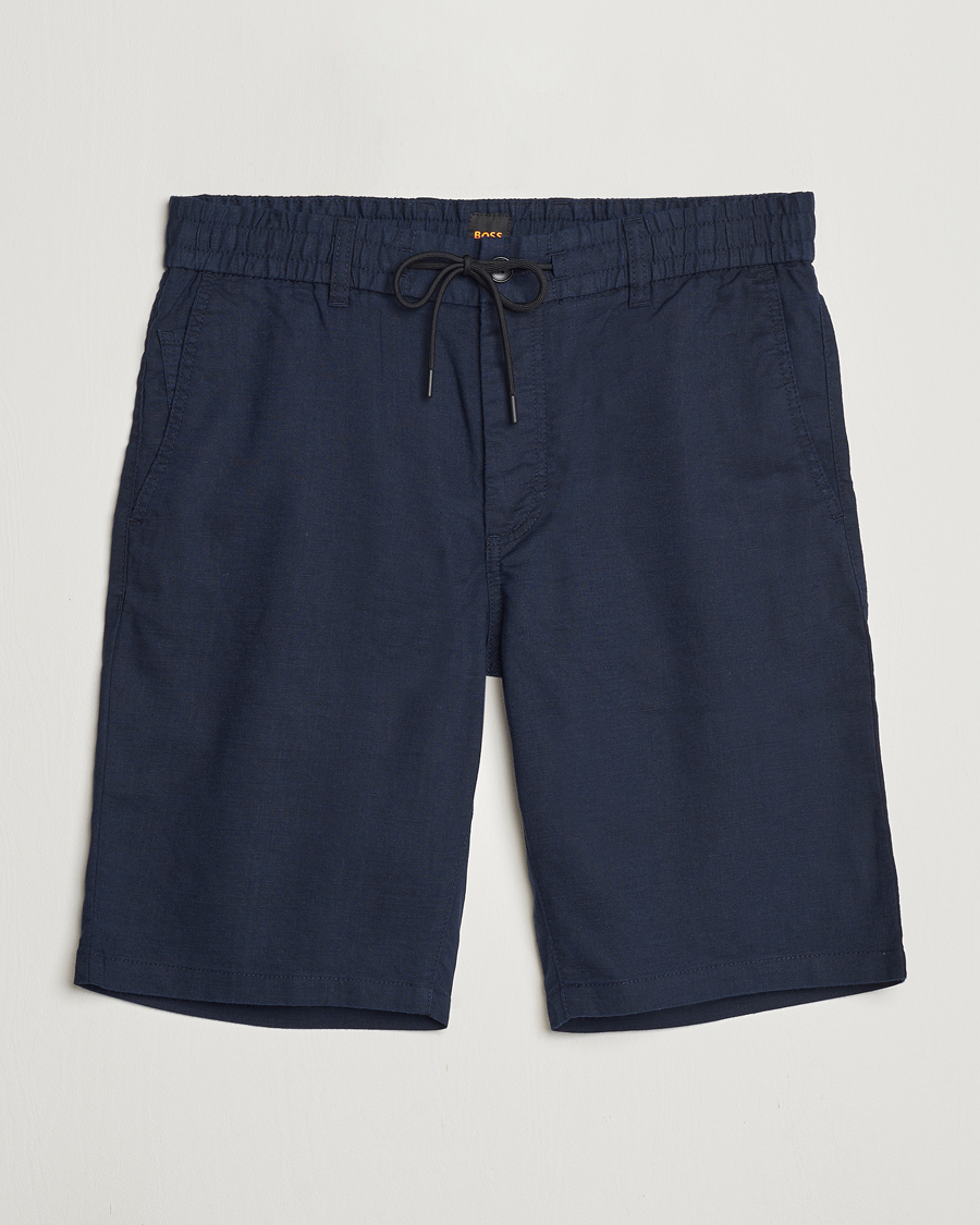 Herre | Shorts | BOSS ORANGE | Tapered Chino Drawstring Shorts Dark Blue