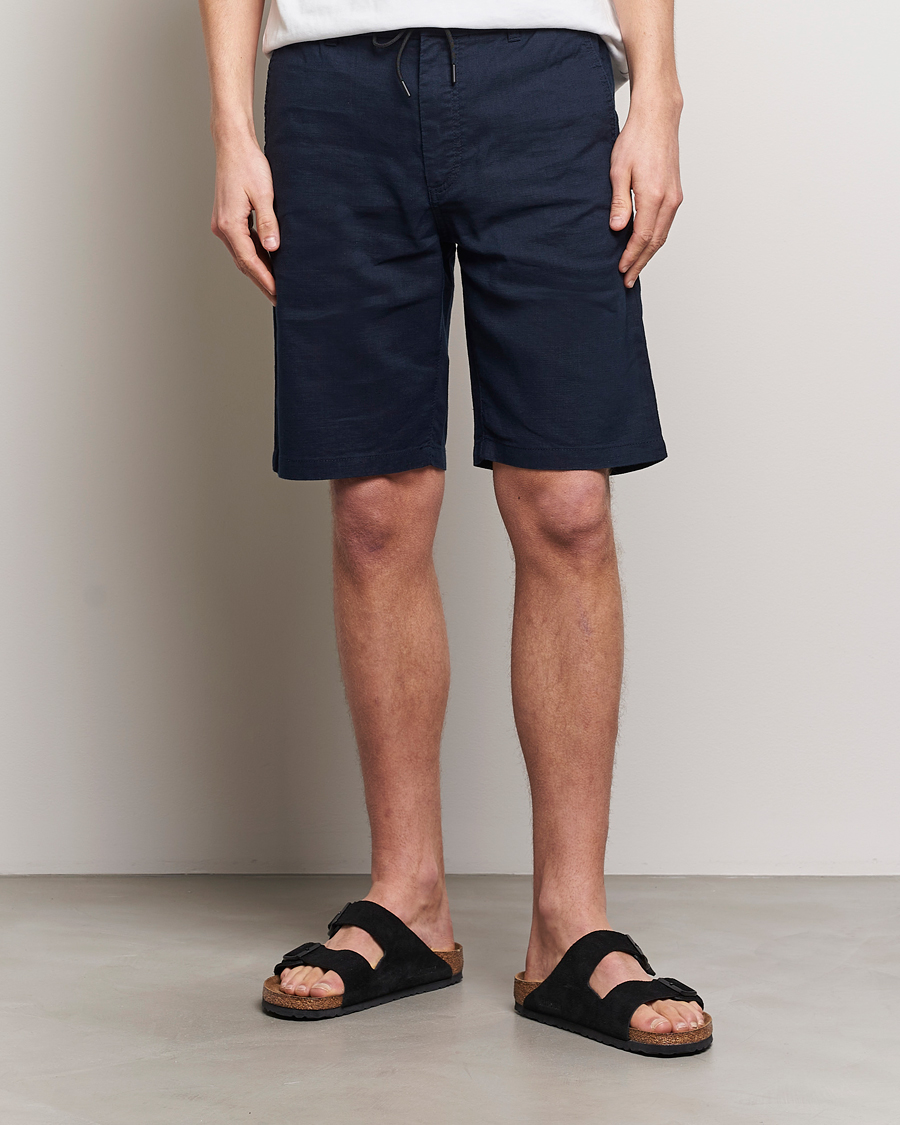 Herre | Shorts | BOSS ORANGE | Tapered Chino Drawstring Shorts Dark Blue