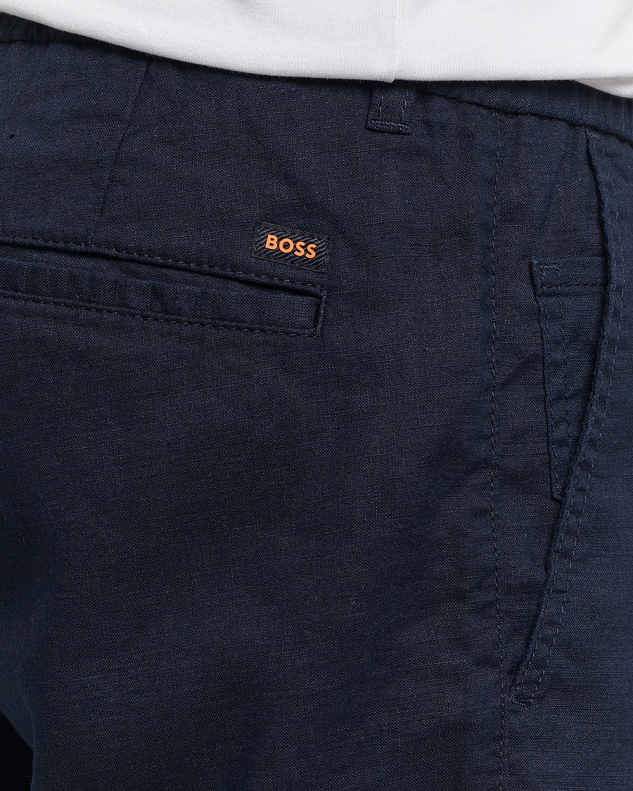 Herre | Shorts | BOSS ORANGE | Tapered Chino Drawstring Shorts Dark Blue