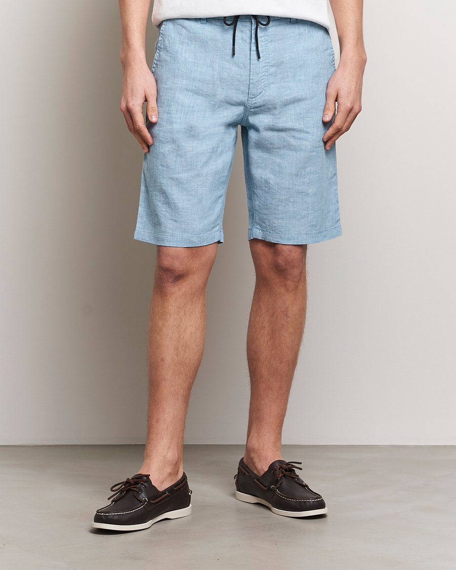 Herre | Shorts | BOSS ORANGE | Tapered Chino Drawstring Shorts Open Blue