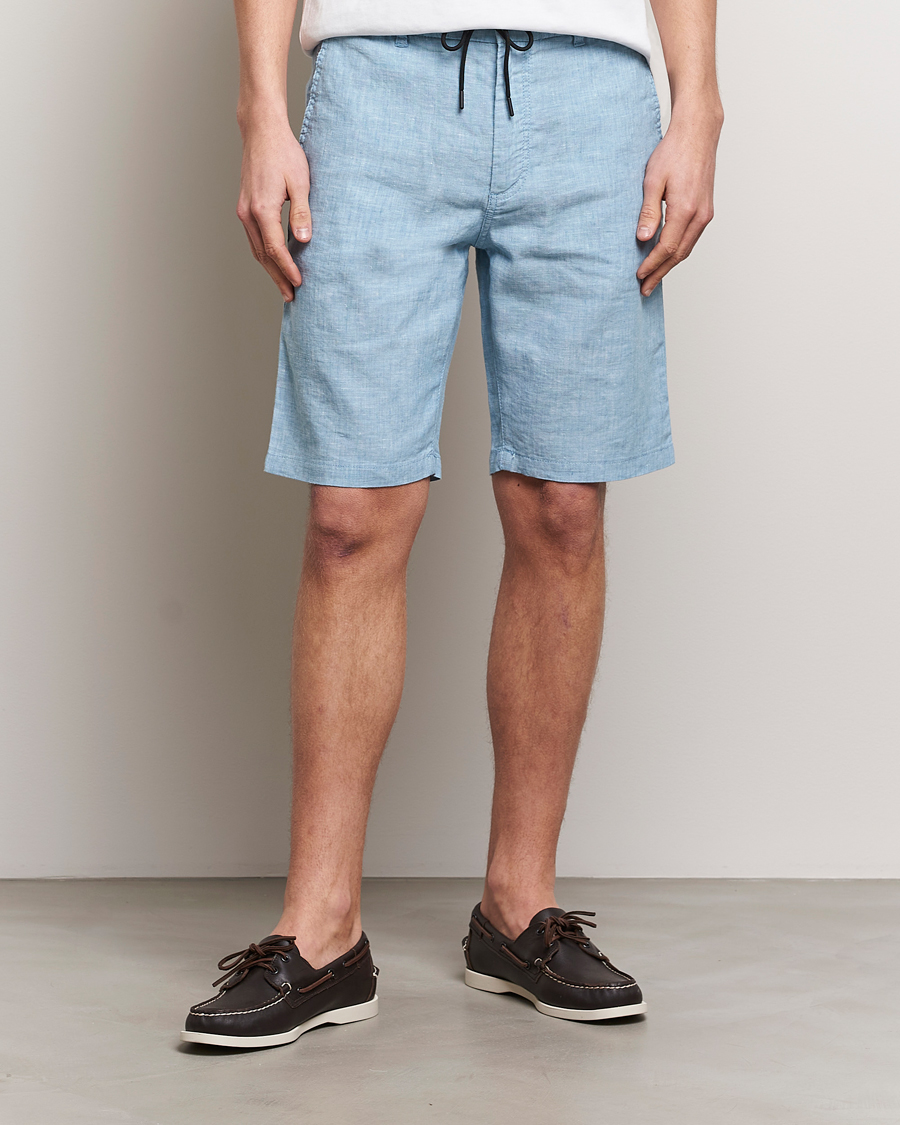 Herre | Nytt i butikken | BOSS ORANGE | Tapered Chino Drawstring Shorts Open Blue