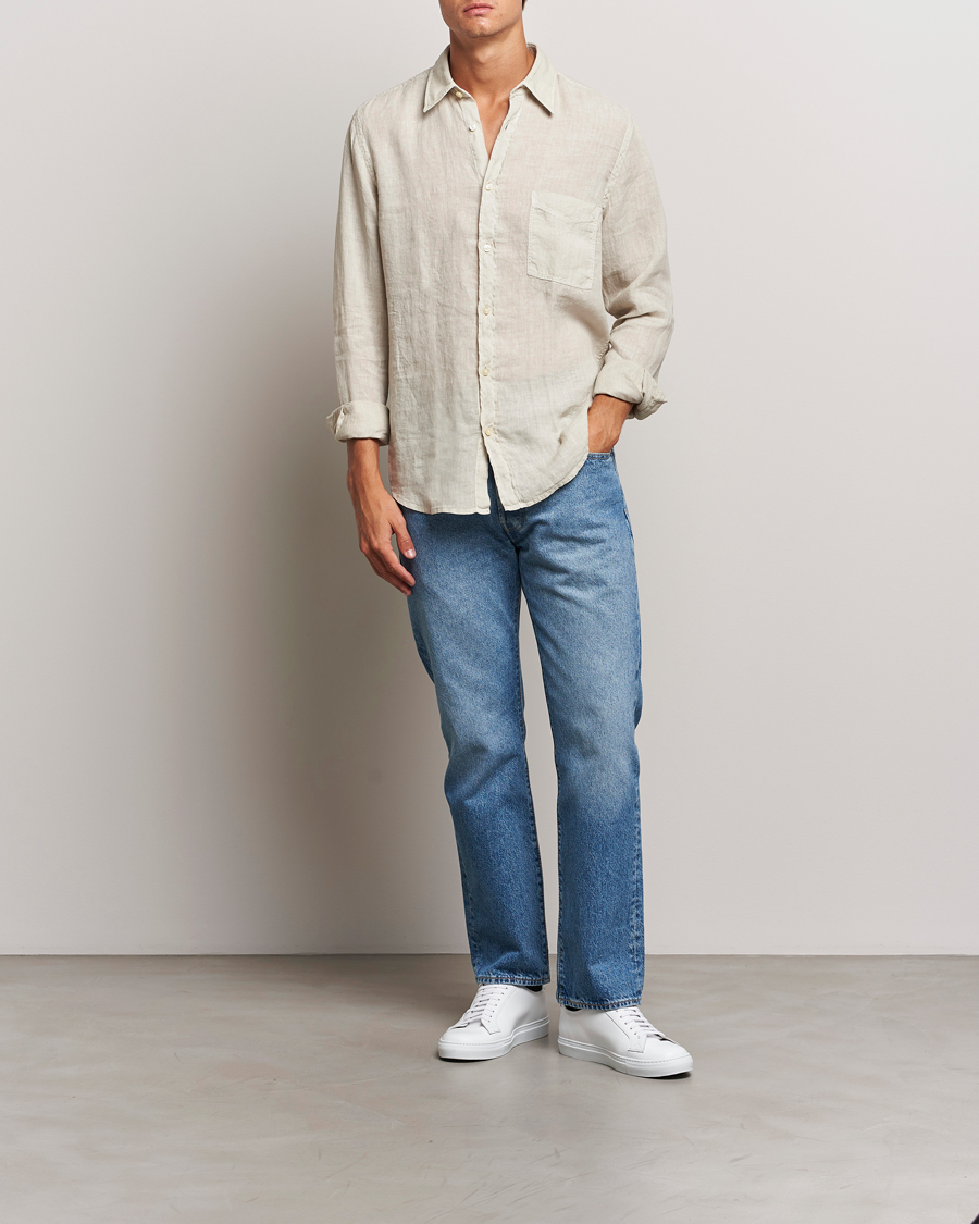 Herre | Skjorter | BOSS ORANGE | Relegant Linen Shirt Light Beige