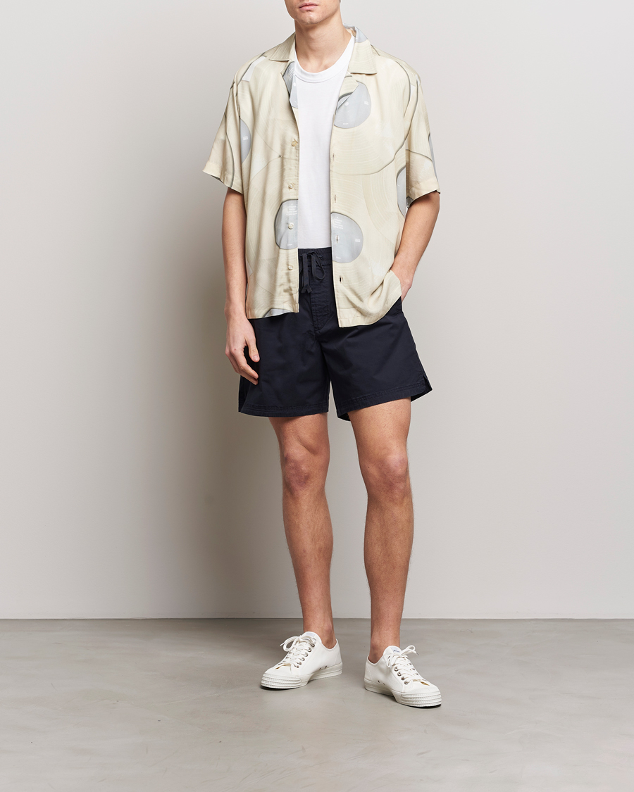 Herre | Skjorter | BOSS ORANGE | Rayer Short Sleeve Printed Shirt Light Beige