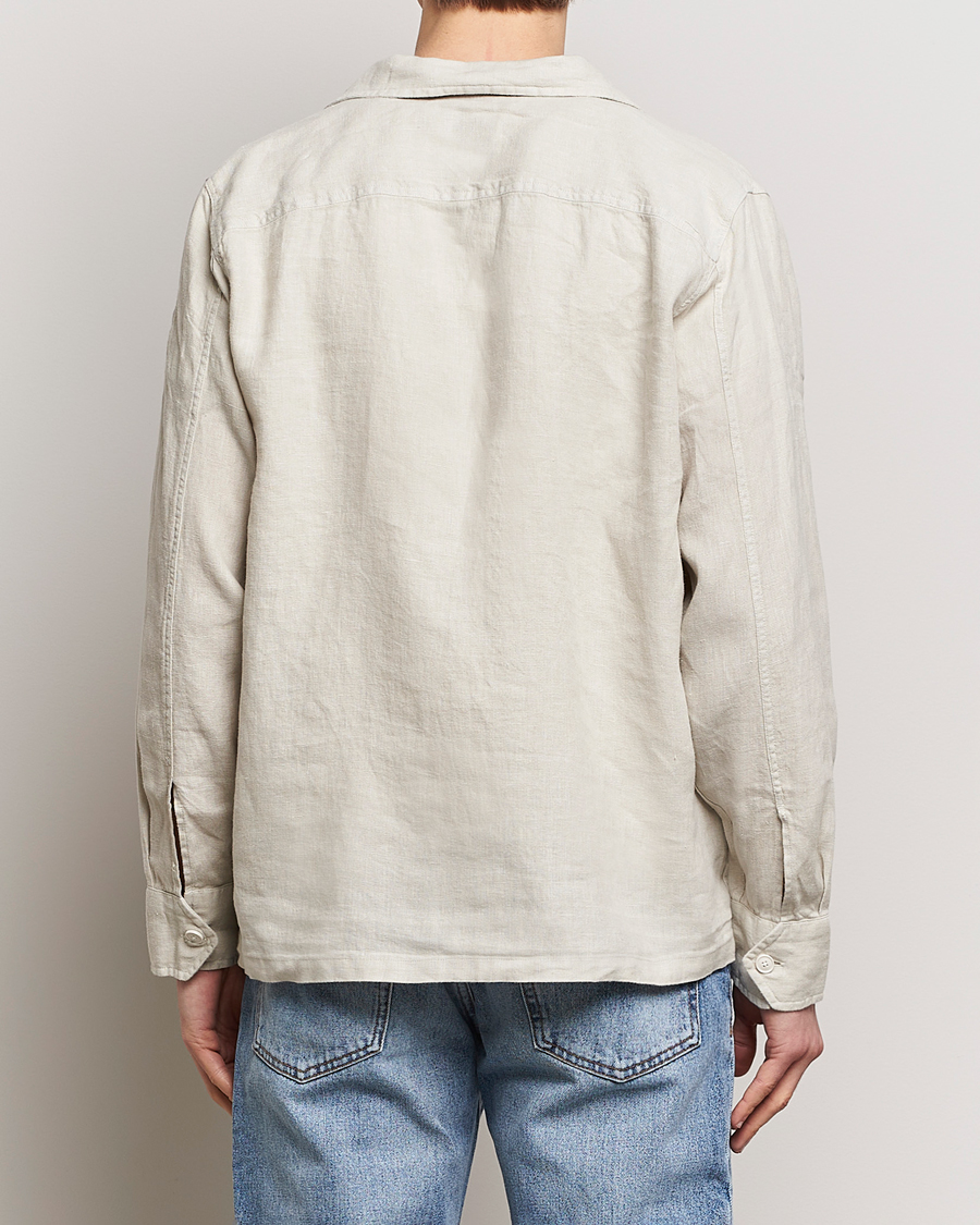 Herre | Skjorter | BOSS ORANGE | Lovel Linen Overshirt Light Beige