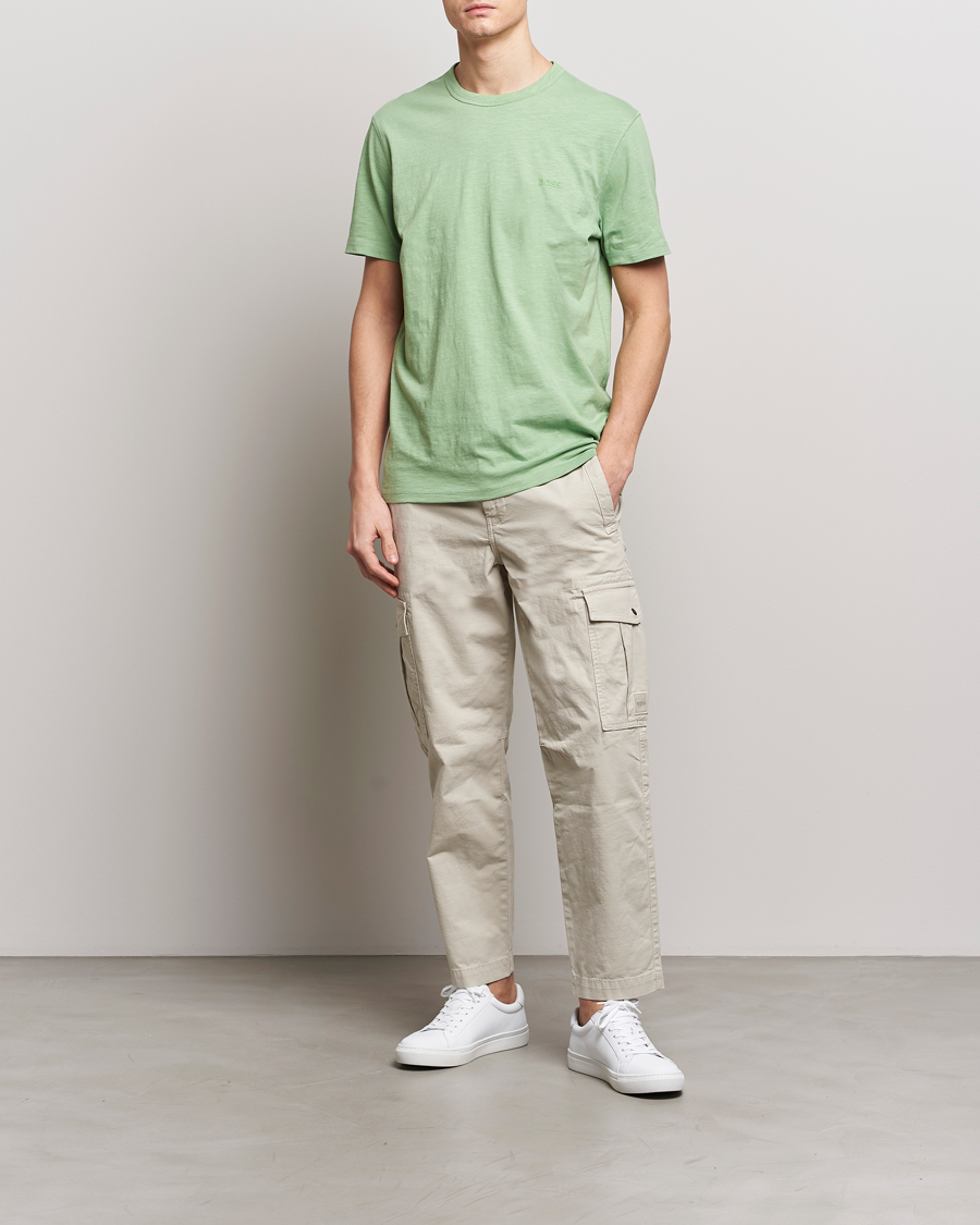 Herre | T-Shirts | BOSS ORANGE | Tegood Crew Neck T-Shirt Open Green