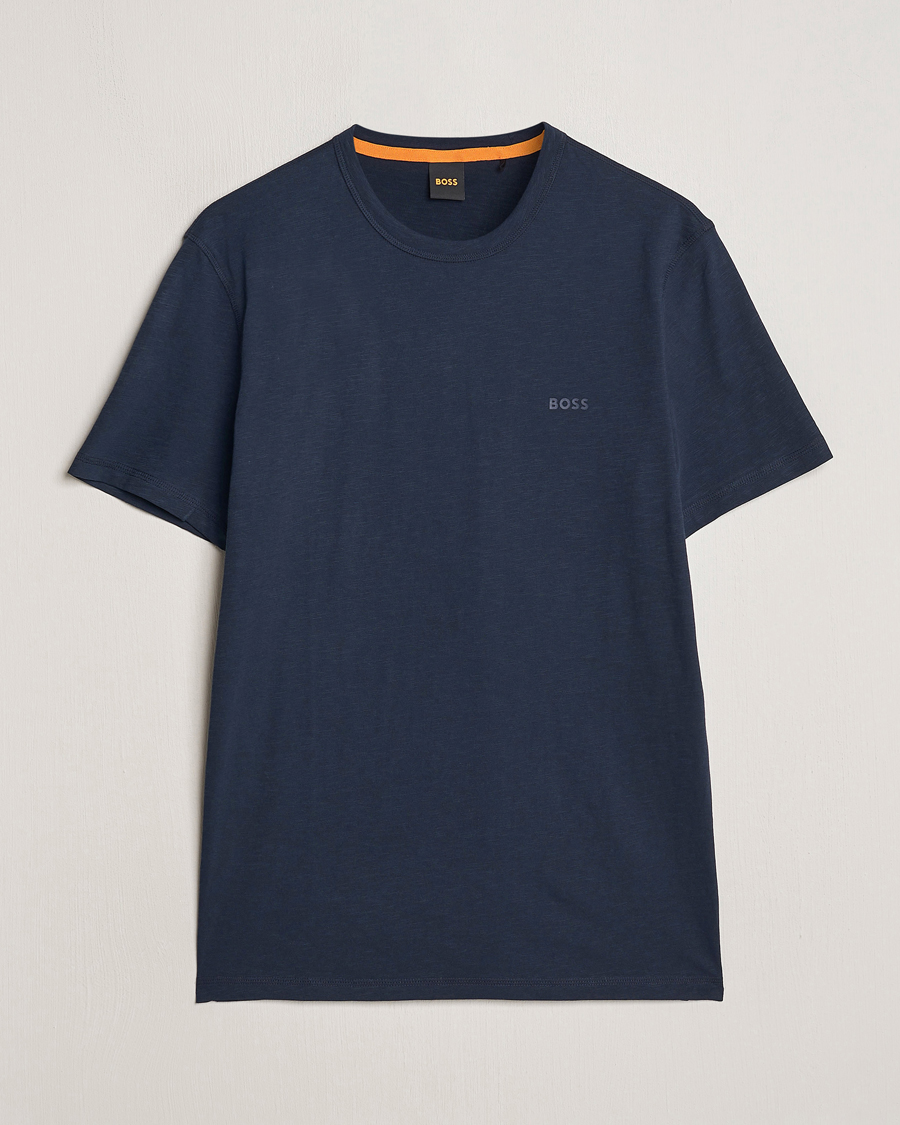 Herre | T-Shirts | BOSS ORANGE | Tegood Crew Neck T-Shirt Dark Blue