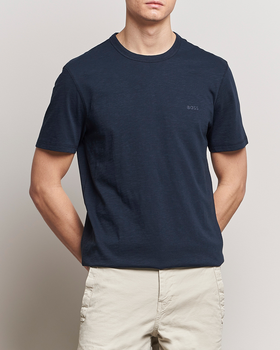 Herre | Kortermede t-shirts | BOSS ORANGE | Tegood Crew Neck T-Shirt Dark Blue