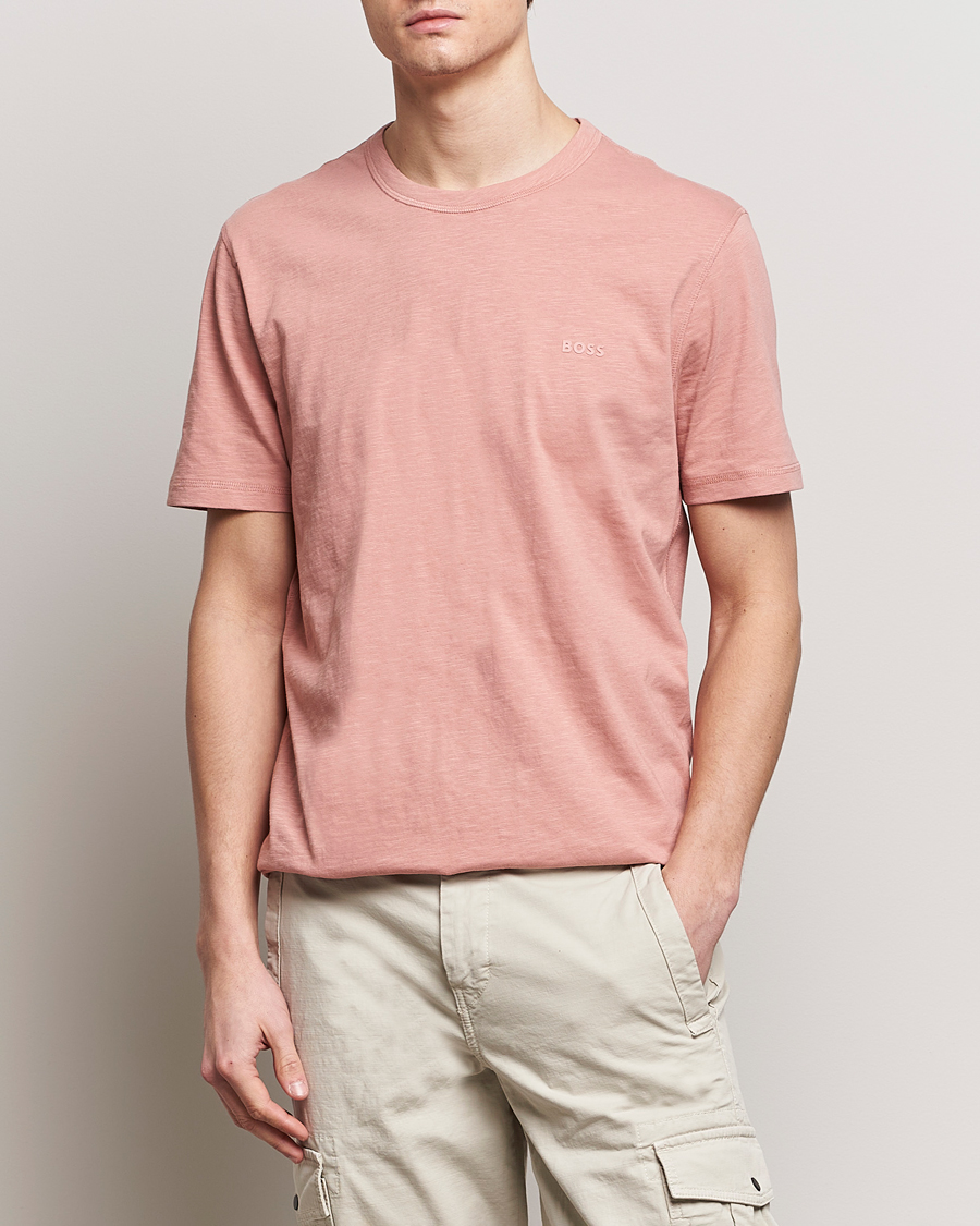 Herre | T-Shirts | BOSS ORANGE | Tegood Crew Neck T-Shirt Open Pink