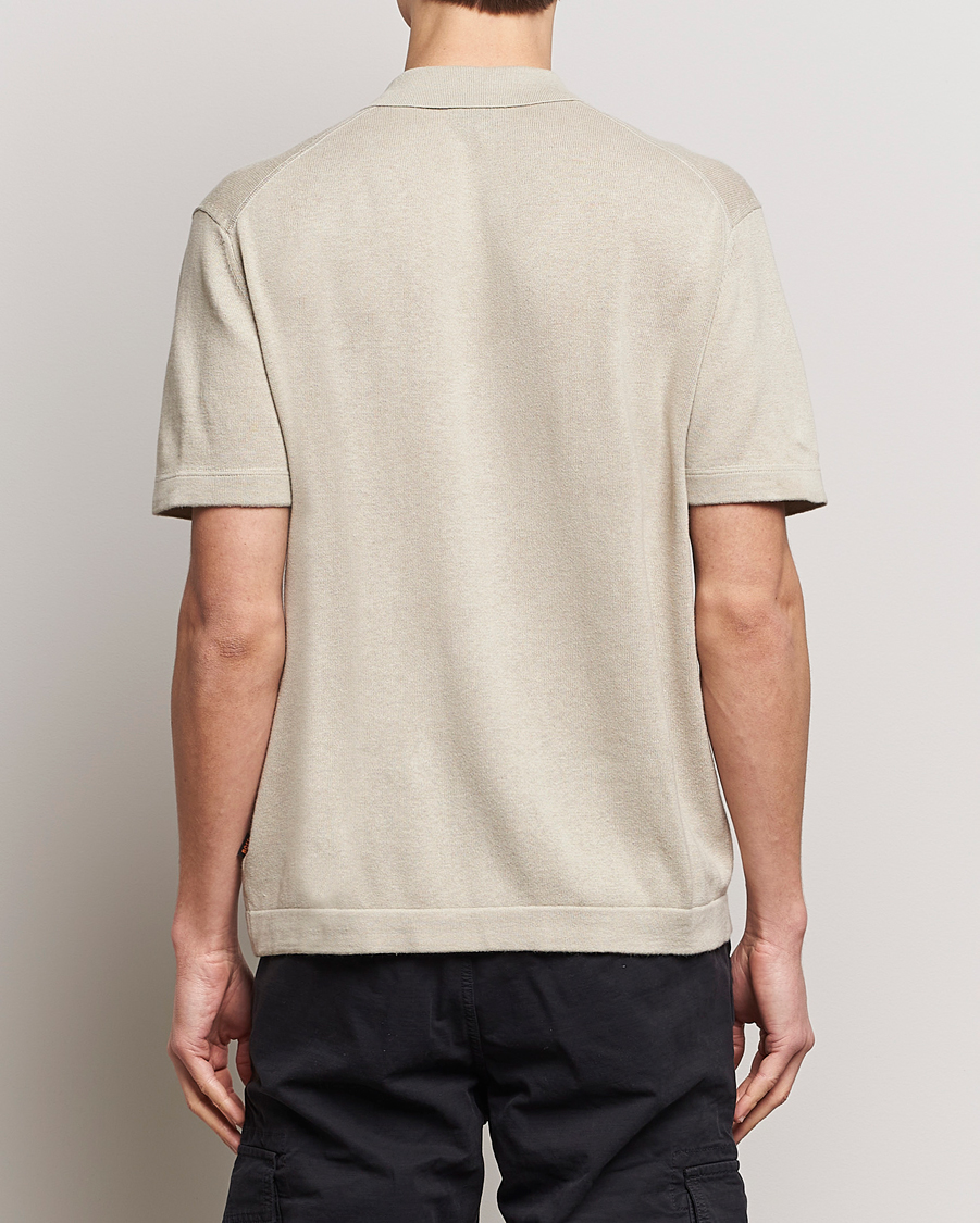 Herre | Skjorter | BOSS ORANGE | Kamiccio Knitted Short Sleeve Shirt Light Beige