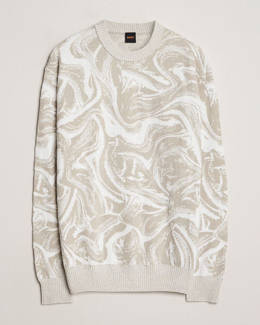 Herre | Gensere | BOSS ORANGE | Kliam Printed Sweatshirt Light Beige