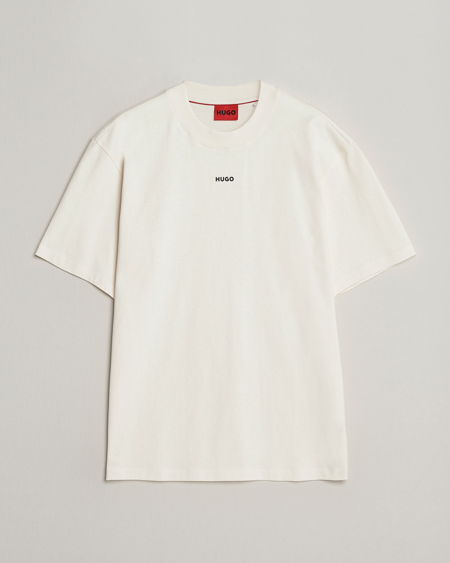 Herre | T-Shirts | HUGO | Dapolino Crew Neck T-Shirt Open White