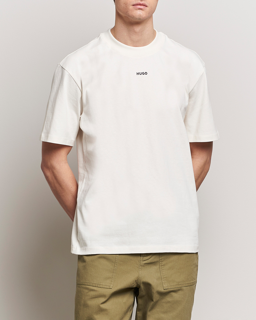Herre | Hvite t-shirts | HUGO | Dapolino Crew Neck T-Shirt Open White