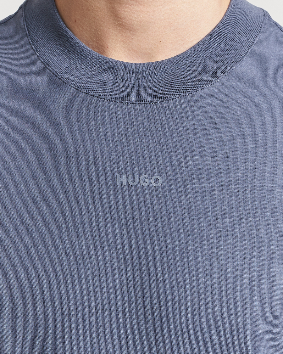 Herre | T-Shirts | HUGO | Dapolino Crew Neck T-Shirt Open Blue