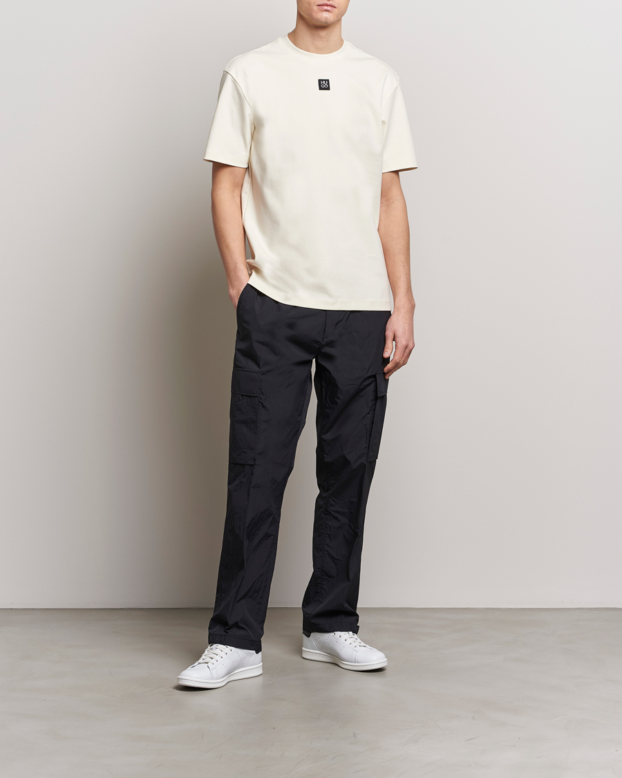 Herre | T-Shirts | HUGO | Dalile Logo Crew Neck T-Shirt Open White