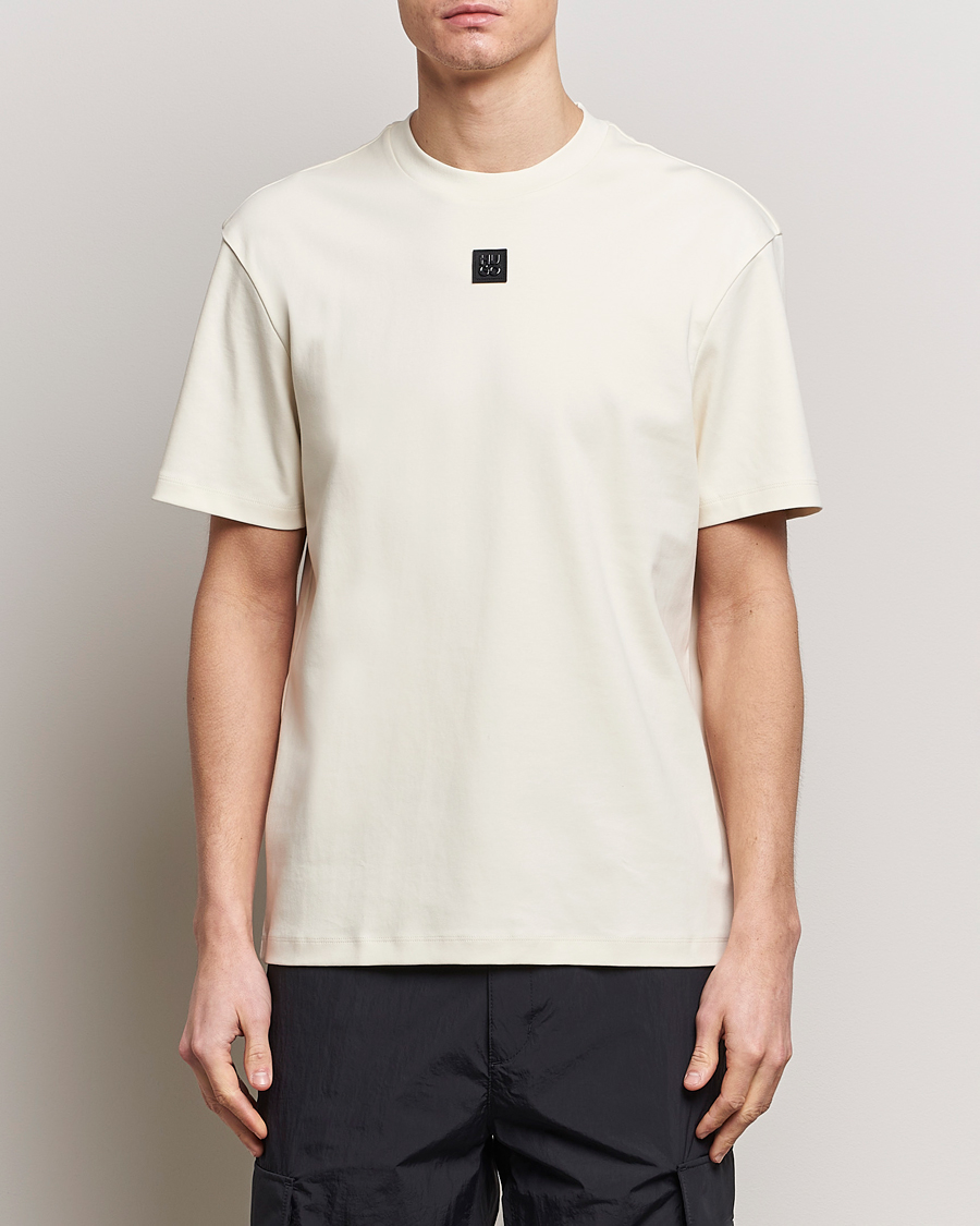 Herre | Hvite t-shirts | HUGO | Dalile Logo Crew Neck T-Shirt Open White
