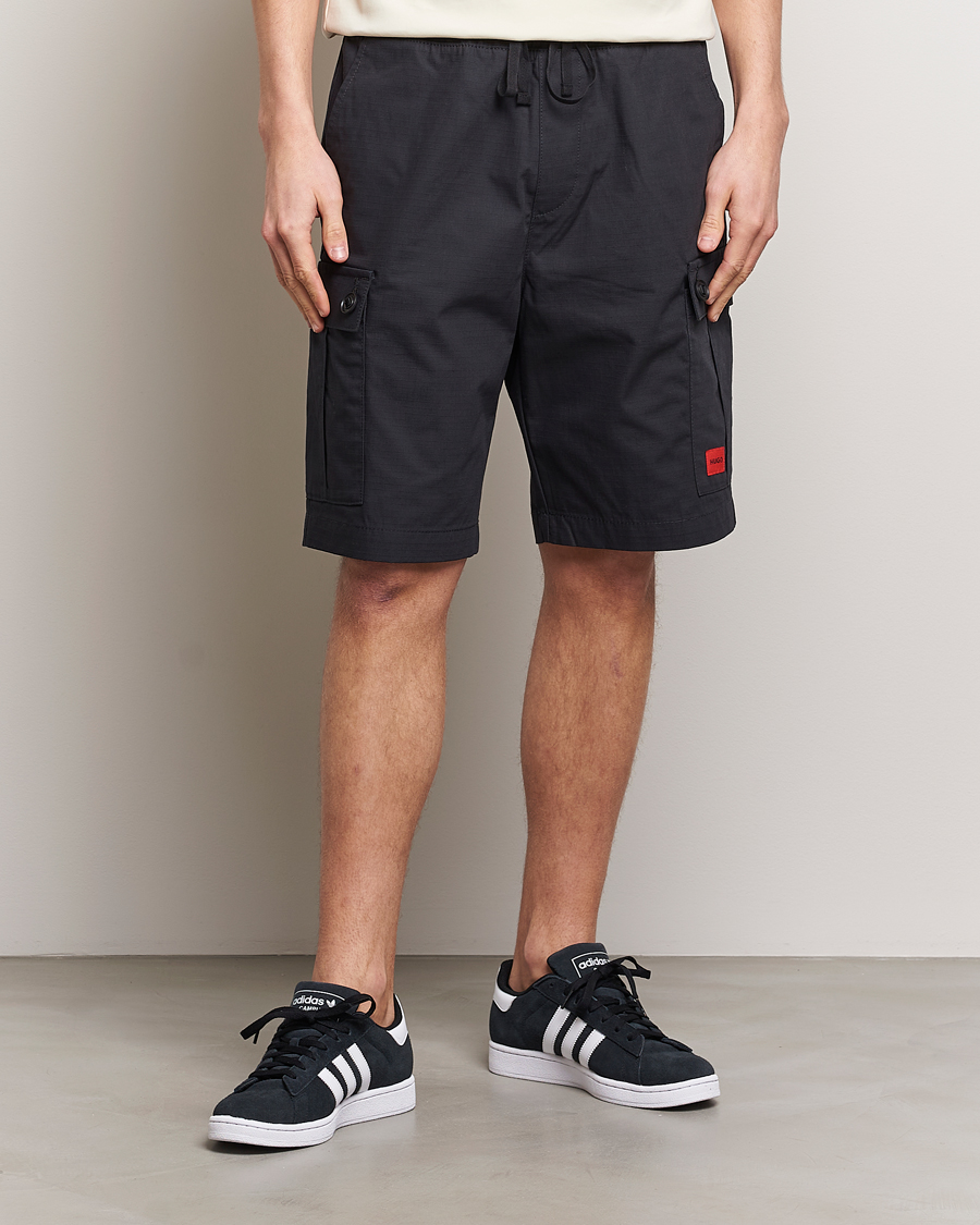 Herr | HUGO | HUGO | Garlio Cotton Cargo Shorts Black