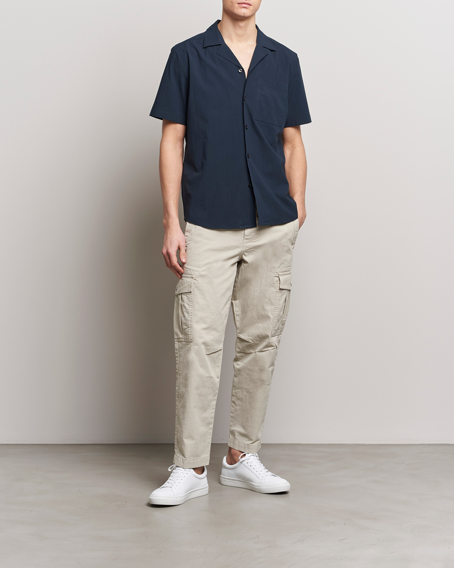 Herre | Skjorter | HUGO | Ellino Short Sleeve Shirt Dark Blue