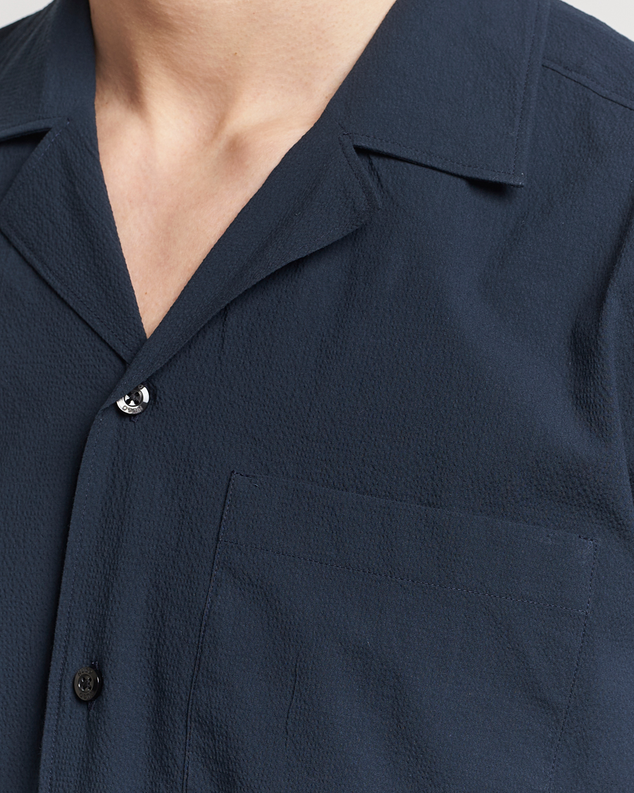 Herre | Skjorter | HUGO | Ellino Short Sleeve Shirt Dark Blue