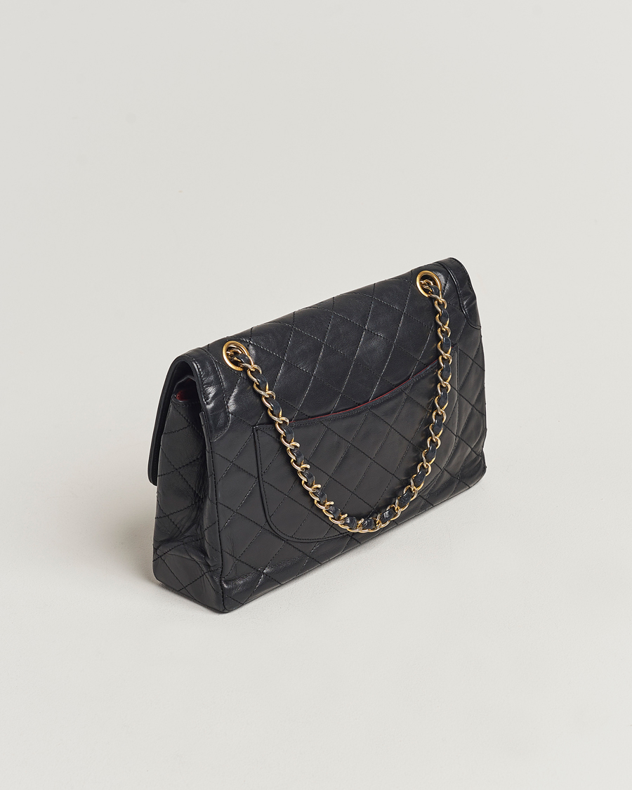 Herre | Chanel Pre-Owned Matelasse Double Flap Bag Black | Chanel Pre-Owned | Matelasse Double Flap Bag Black