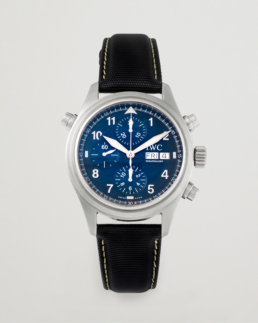 Herre | IWC Pre-Owned Doppelchronograph IW3713 Silver | IWC Pre-Owned | Doppelchronograph IW3713 Silver