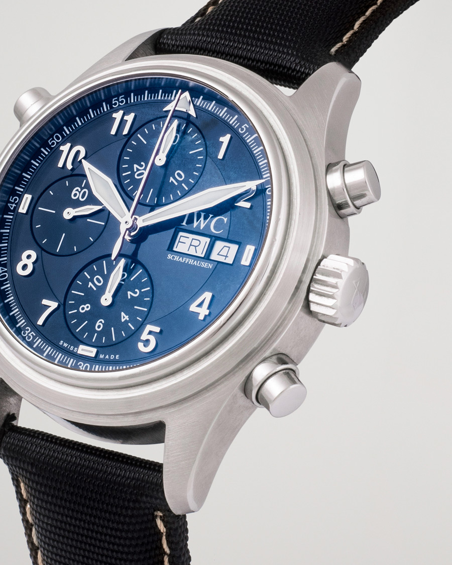Herre | IWC Pre-Owned Doppelchronograph IW3713 Silver | IWC Pre-Owned | Doppelchronograph IW3713 Silver