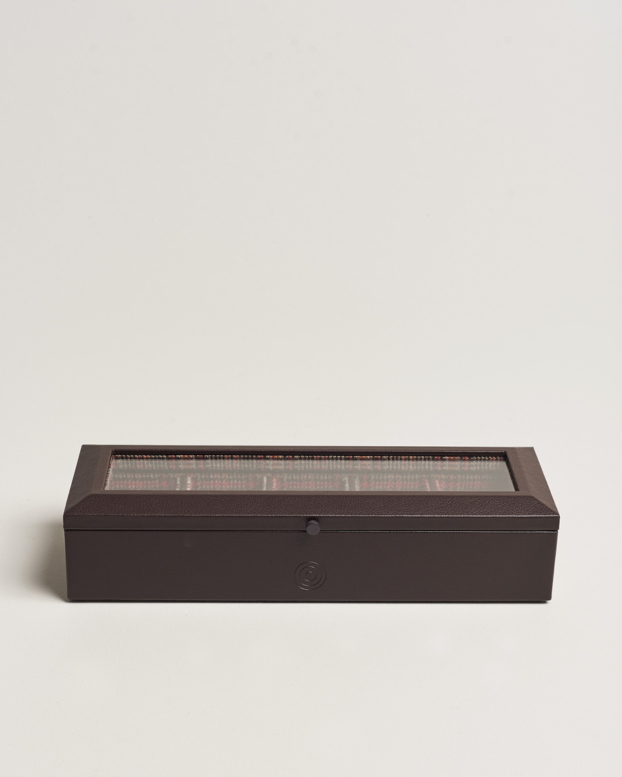 Herre | WOLF WM Brown 5 Piece Watch Box Tweed Brown | WOLF | WM Brown 5 Piece Watch Box Tweed Brown