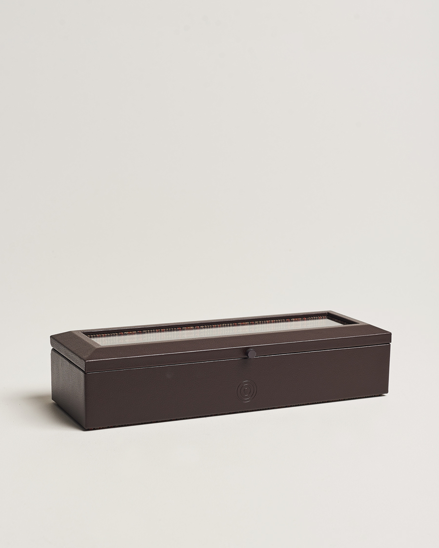 Herre | WOLF WM Brown 5 Piece Watch Box Tweed Brown | WOLF | WM Brown 5 Piece Watch Box Tweed Brown