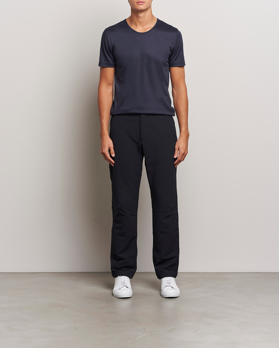 Herre | T-Shirts | Zimmerli of Switzerland | Sea Island Cotton Crew Neck T-shirt Navy