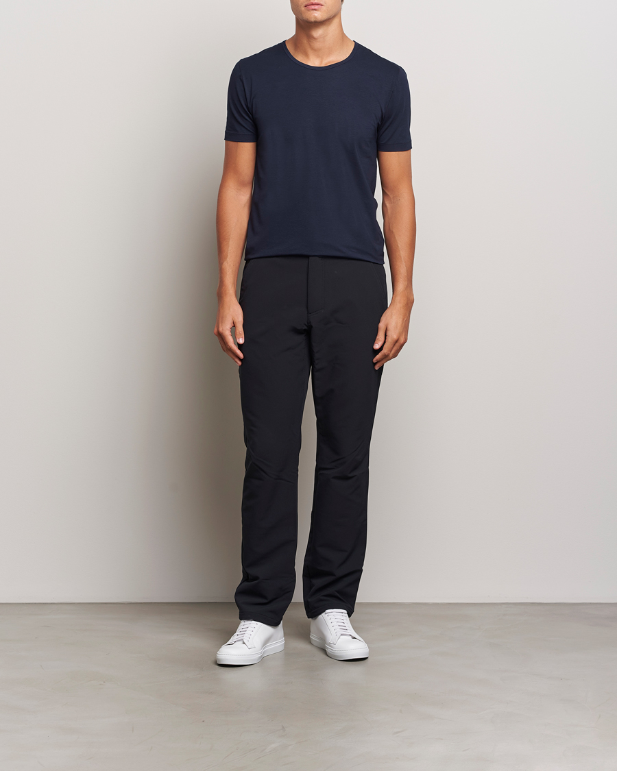 Herre | T-Shirts | Zimmerli of Switzerland | Pure Comfort Crew Neck T-shirt Navy