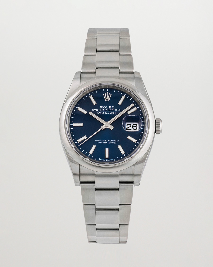 Herre | Rolex Pre-Owned Datejust Blue 126200 Silver | Rolex Pre-Owned | Datejust Blue 126200 Silver
