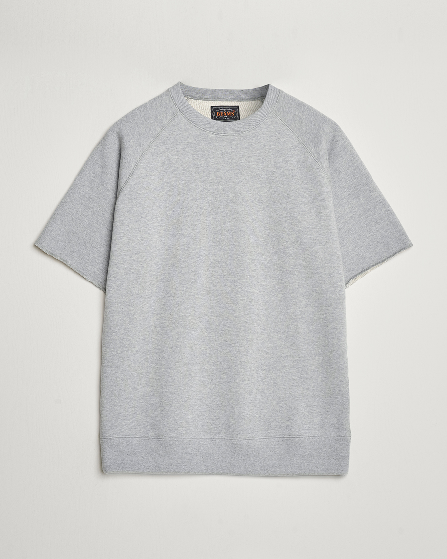 Herre | T-Shirts | BEAMS PLUS | Cut Off Sweatshirt Light Grey
