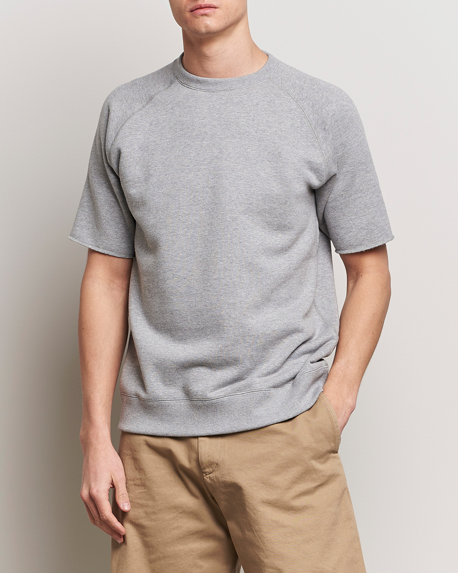 Herre | T-Shirts | BEAMS PLUS | Cut Off Sweatshirt Light Grey