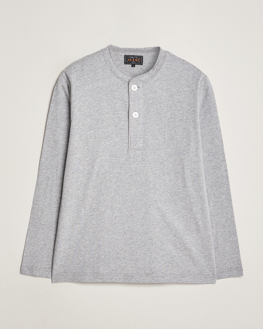 Herre | Gensere | BEAMS PLUS | Cotton Henley Grey