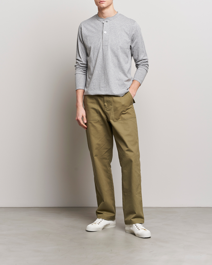 Herre | Gensere | BEAMS PLUS | Cotton Henley Grey