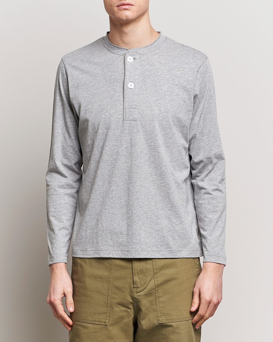 Herre | Bestefartrøyer | BEAMS PLUS | Cotton Henley  Grey