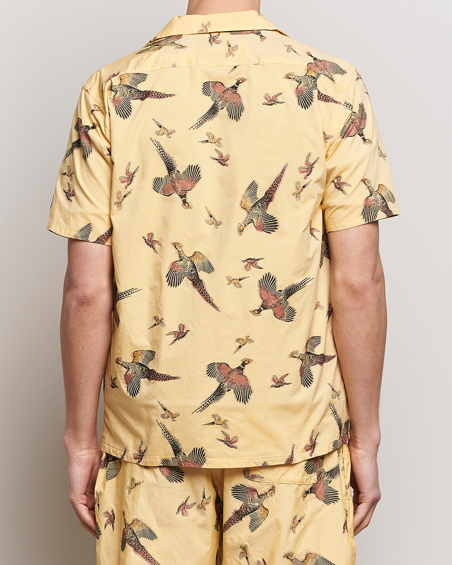 Herre | Skjorter | BEAMS PLUS | Duck Jacquard Camp Collar Shirt Yellow