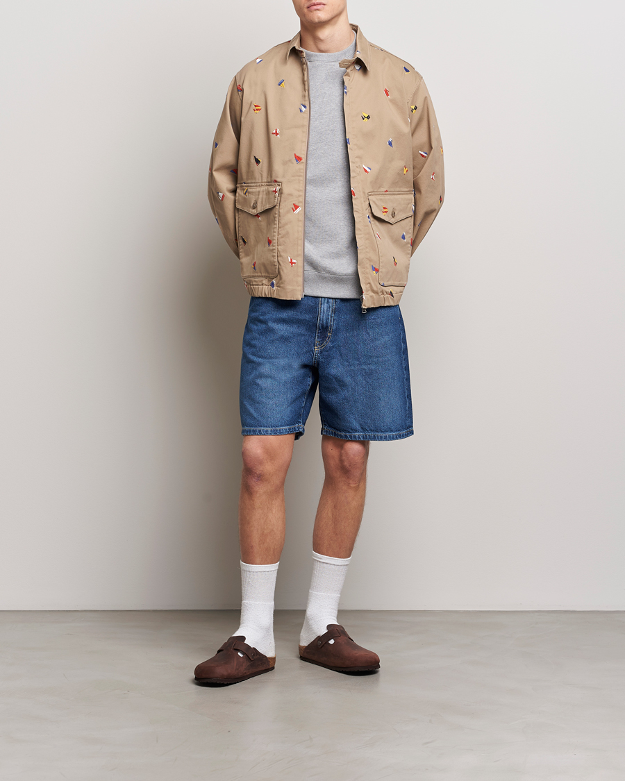 Herre | Jakker | BEAMS PLUS | Embroidered Harrington Jacket Beige