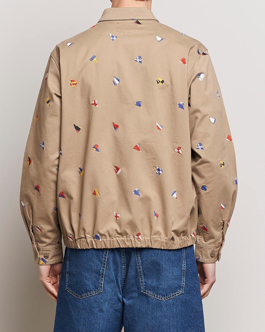 Herre | Jakker | BEAMS PLUS | Embroidered Harrington Jacket Beige