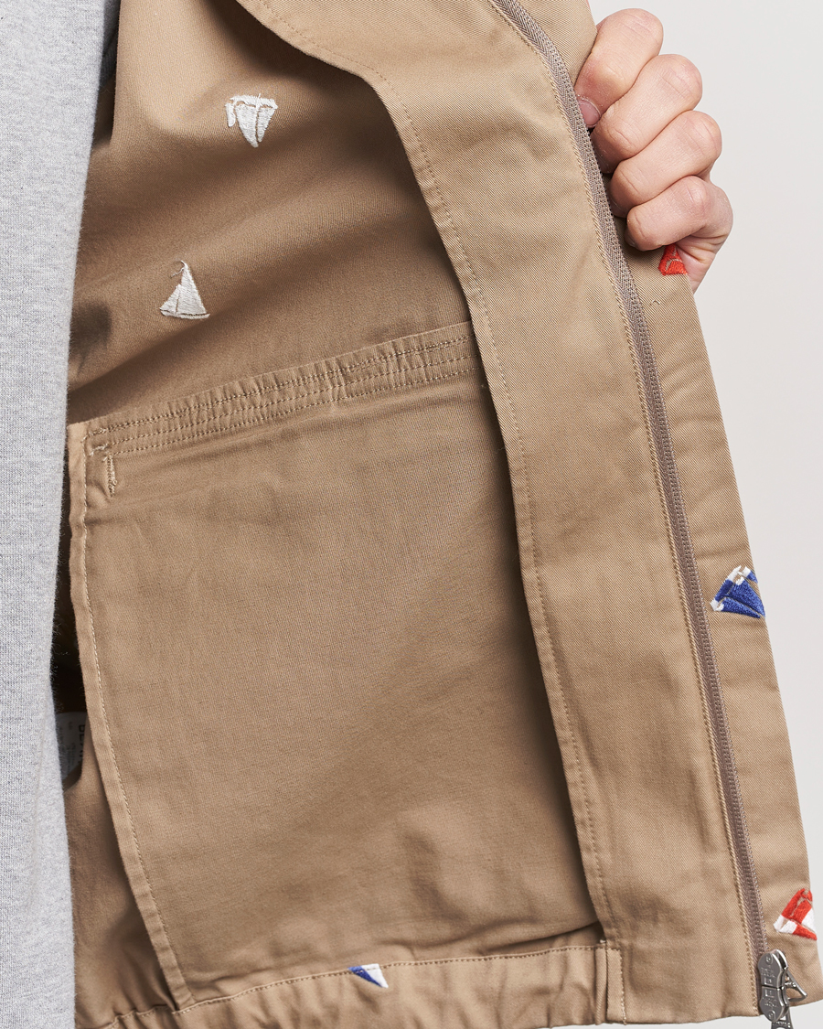 Herre | Jakker | BEAMS PLUS | Embroidered Harrington Jacket Beige