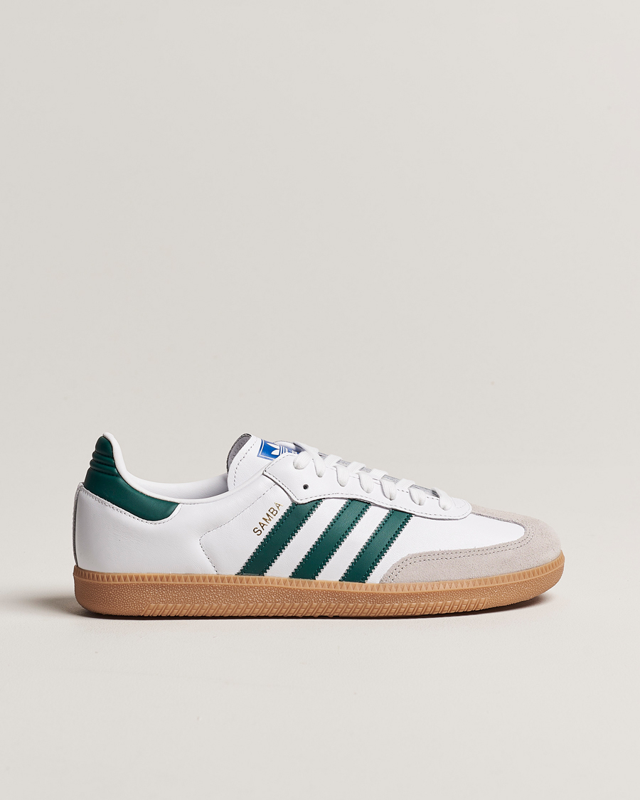Herre | adidas Originals Samba OG Sneaker White/Green | adidas Originals | Samba OG Sneaker White/Green