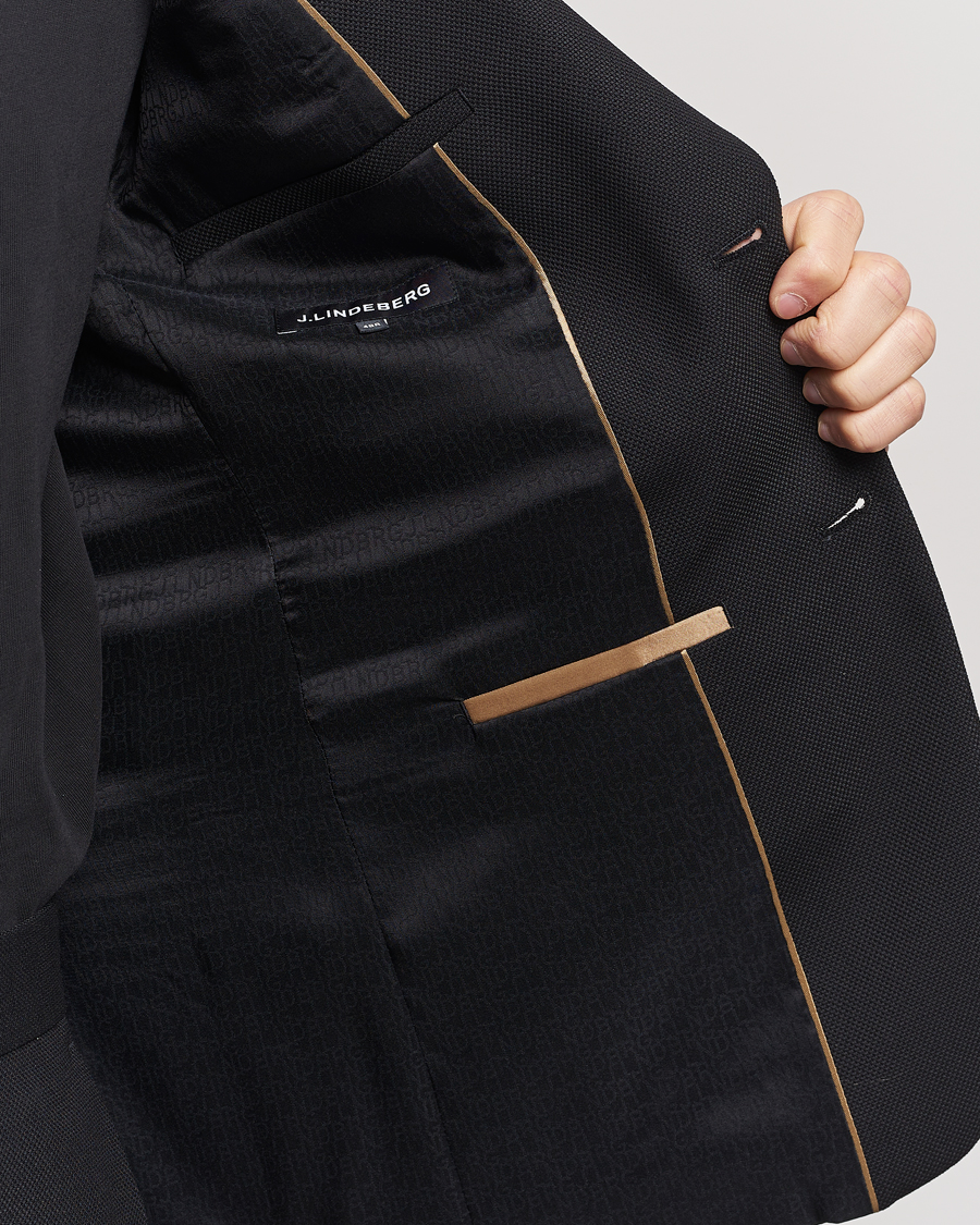 Herre | Dressjakker | J.Lindeberg | Hopper Active Hopsack Blazer Black