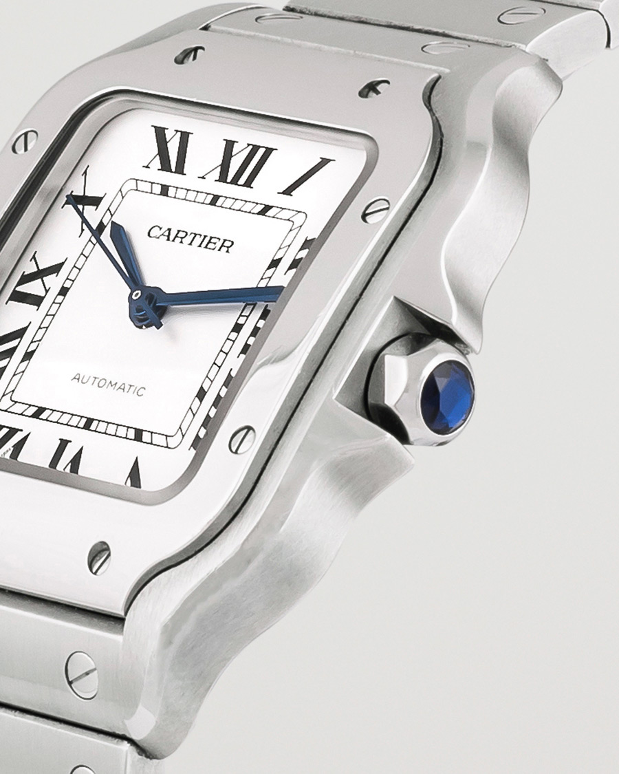 Herre | Cartier Pre-Owned Santos De Cartier Steel WSSA0029 Silver | Cartier Pre-Owned | Santos De Cartier Steel WSSA0029 Silver