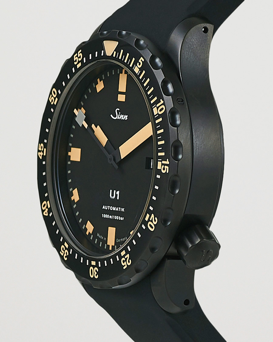 Brukt | Pre-Owned & Vintage Watches | Sinn Pre-Owned | U1 Black Hard Coating Diving Watch Silver