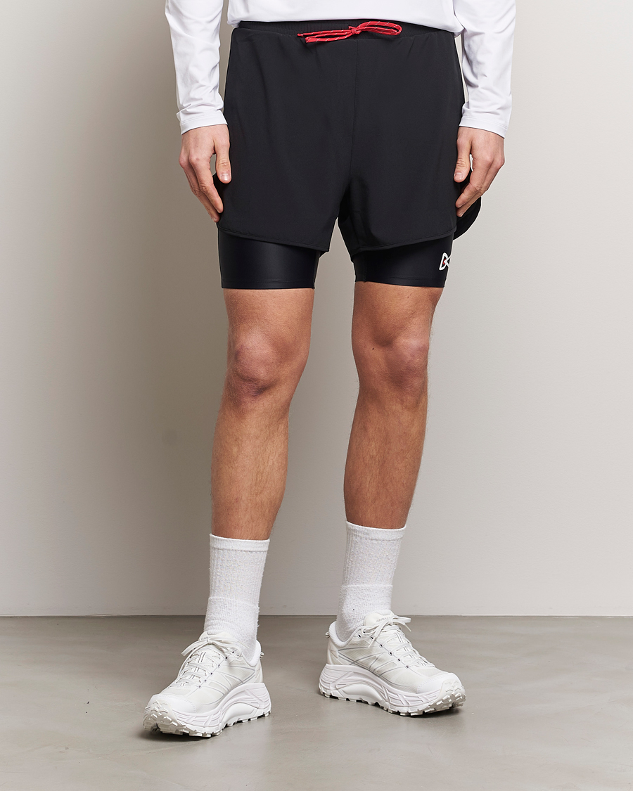 Herre | Funksjonsshorts | District Vision | Layered Trail Shorts Black