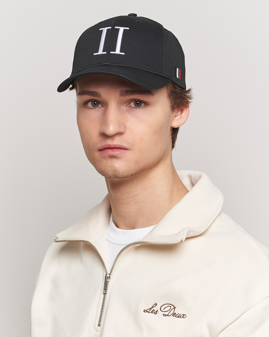 Herr | Accessoarer | LES DEUX | Encore Organic Cotton Baseball Cap II Black/White