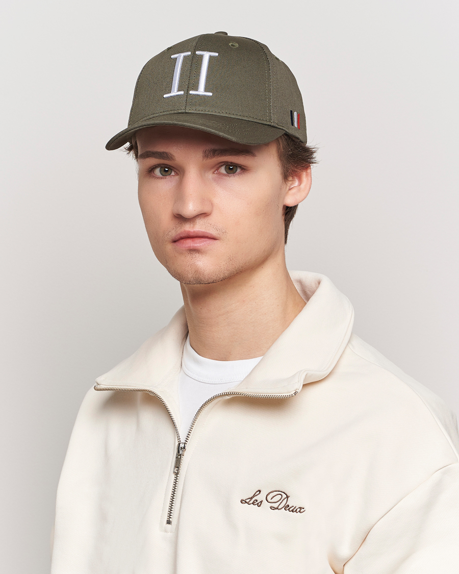 Herre | Les Deux Encore Organic Cotton Baseball Cap II Dark Green | LES DEUX | Encore Organic Cotton Baseball Cap II Dark Green