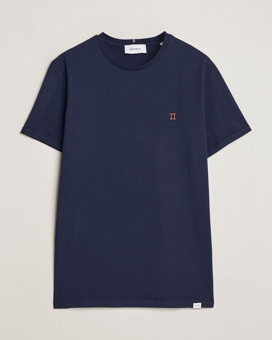 Herre | T-Shirts | LES DEUX | Nørregaard Cotton T-Shirt Navy