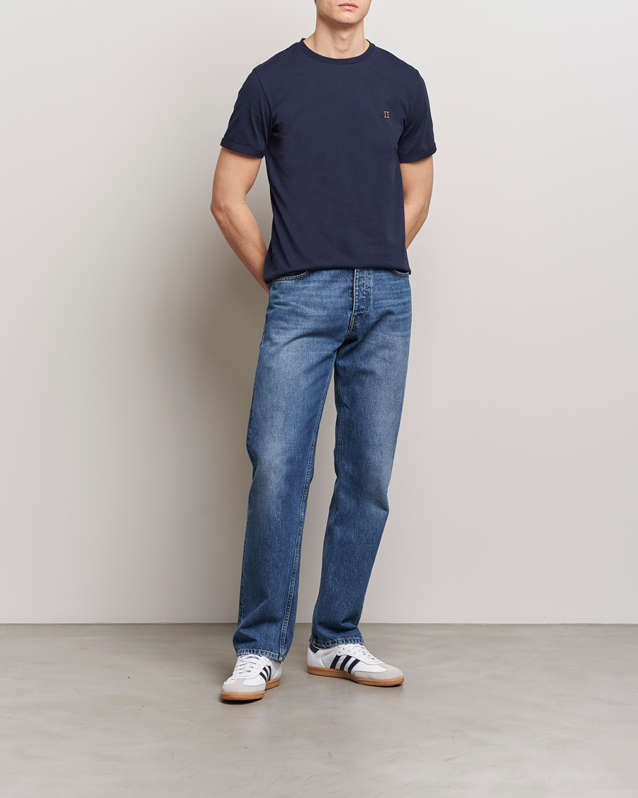 Herre | T-Shirts | LES DEUX | Nørregaard Cotton T-Shirt Navy