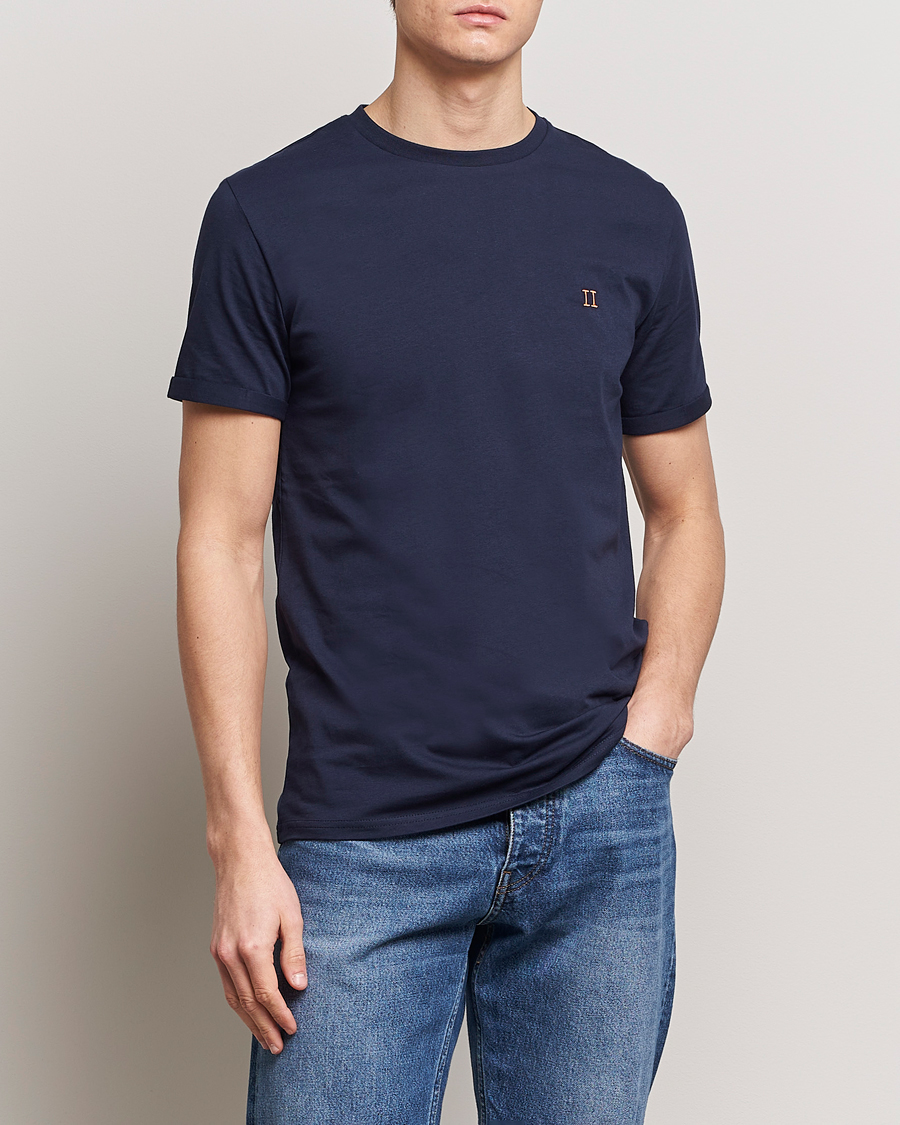 Herre | LES DEUX | LES DEUX | Nørregaard Cotton T-Shirt Navy