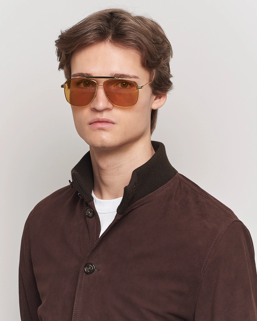 Herre | Solbriller | Tom Ford | Jaden FT1017 Metal Sunglasses Gold/Brown